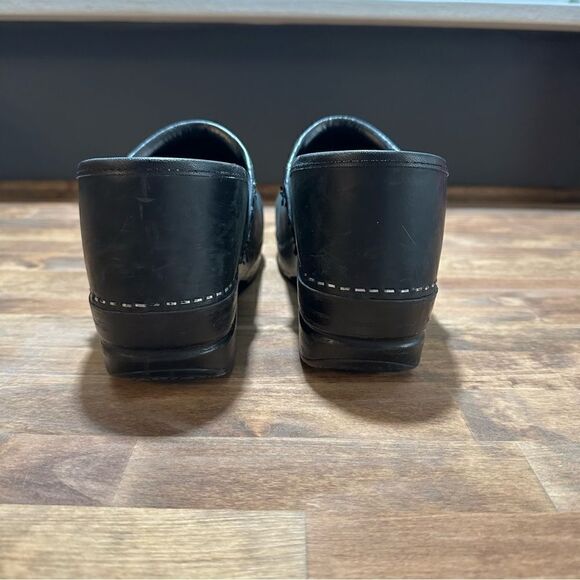 Dansko Black Leather Clogs Sz 40/9 - Picture 5 of 8